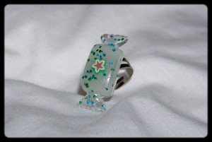 Bague Bonbon "étoile pailletée"